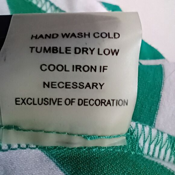 Market Spruce Green and White Striped Chevron Print Maxi Dress Tank Dress M - Picture 6 of 7